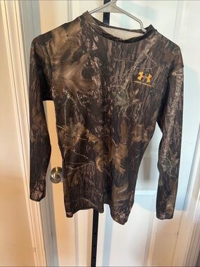 Under Armour Brown/Black/Green Camo Performance Long Sleeve